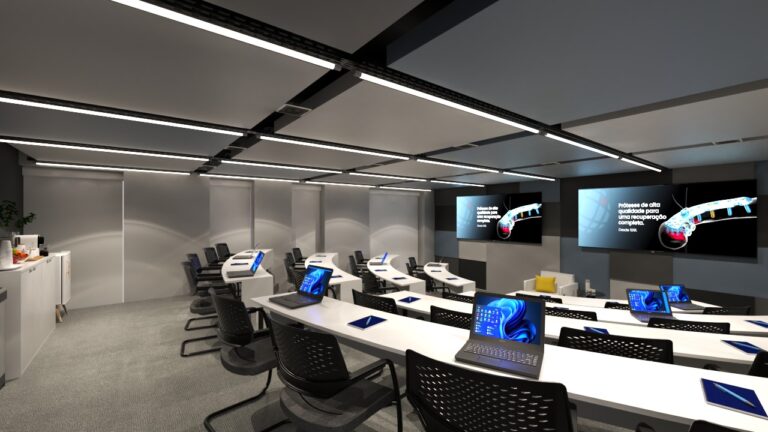 Auditório: Centro de Formacao Glória. Projeto e Construção